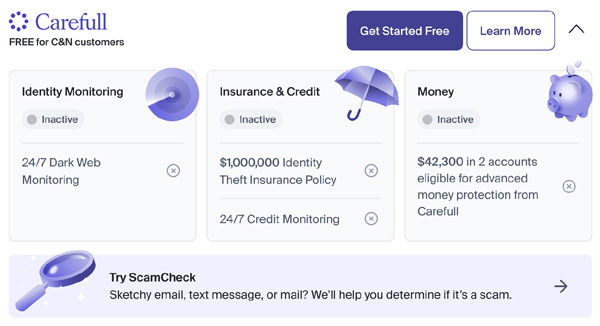 Carefull Get Started Screen