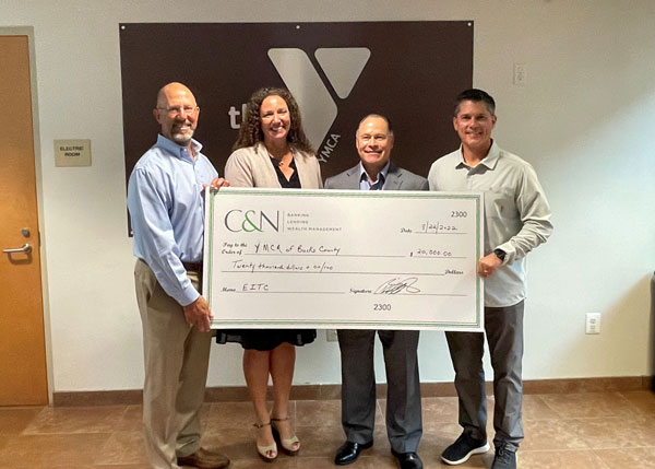 C&N presenting check to YMCA
