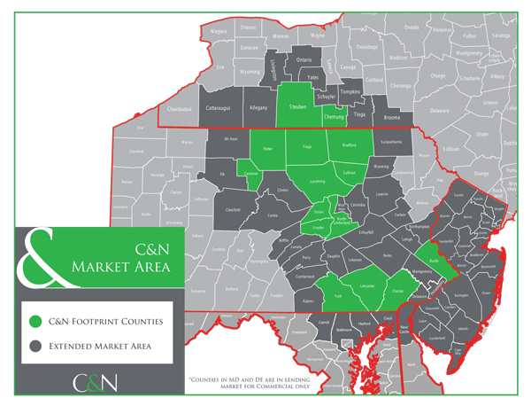 C&N Market Area Map